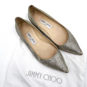 Jimmy Choo Silver Flats